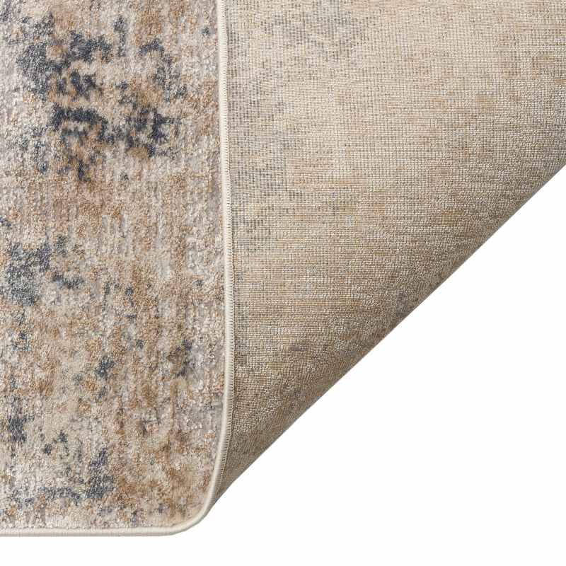 Luzon Abstract Runner Rug By Concept Loom LUZ804 in Ivory Taupe Beige