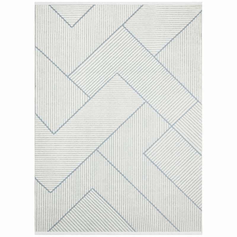 Jazz Jaz13 Geometric Indoor Outdoor Rugs in Blue