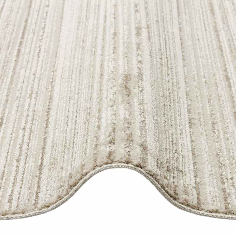 Onyx ONX04 Grid Geometric Rugs in Silver Beige