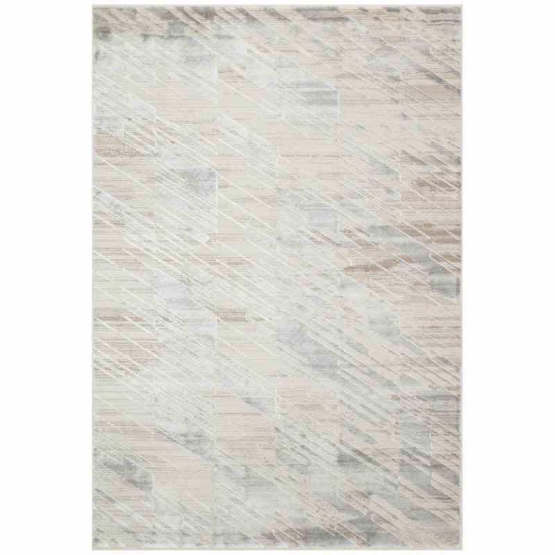 Onyx ONX09 Abstract Rugs in Silver Beige