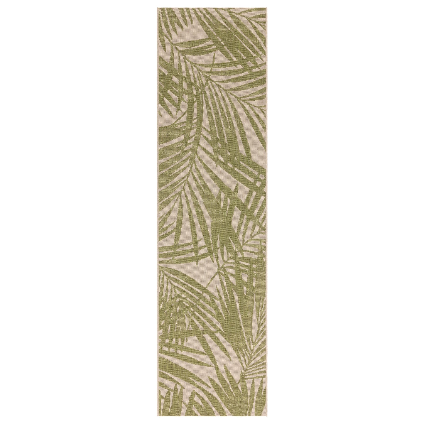 Patio PAT15 Palm Indoor Outdoor Runner Rugs in Green