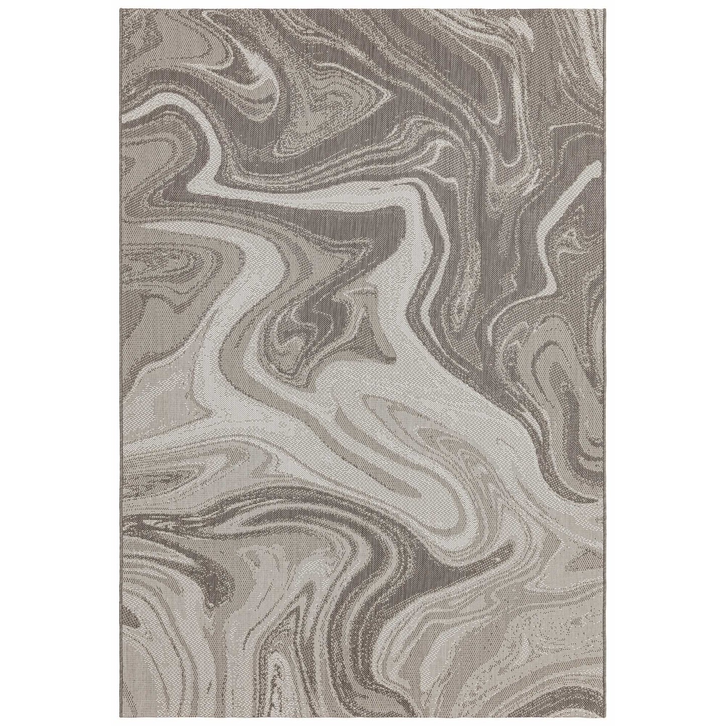 Patio PAT20 Marble Indoor Outdoor Rugs in Natural Beige