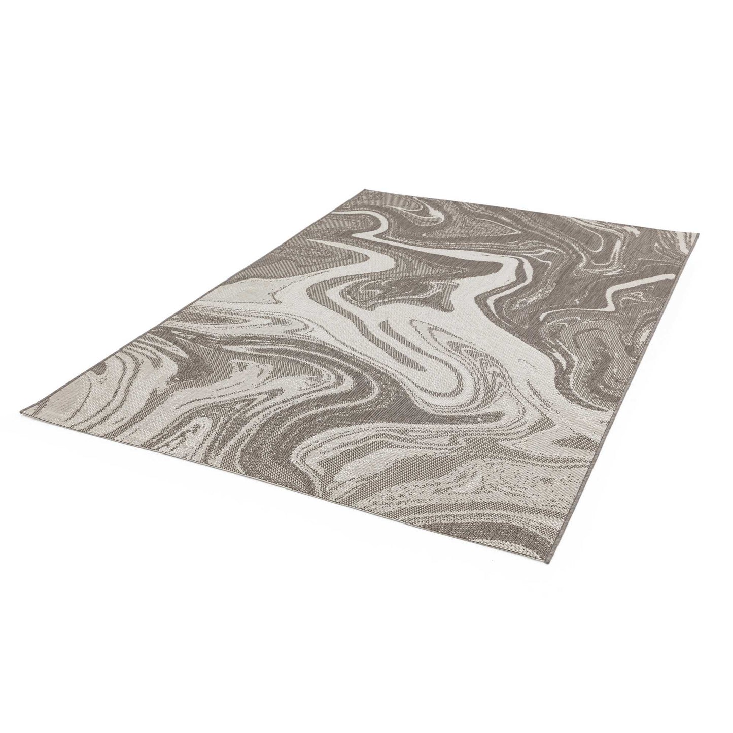 Patio PAT20 Marble Indoor Outdoor Rugs in Natural Beige