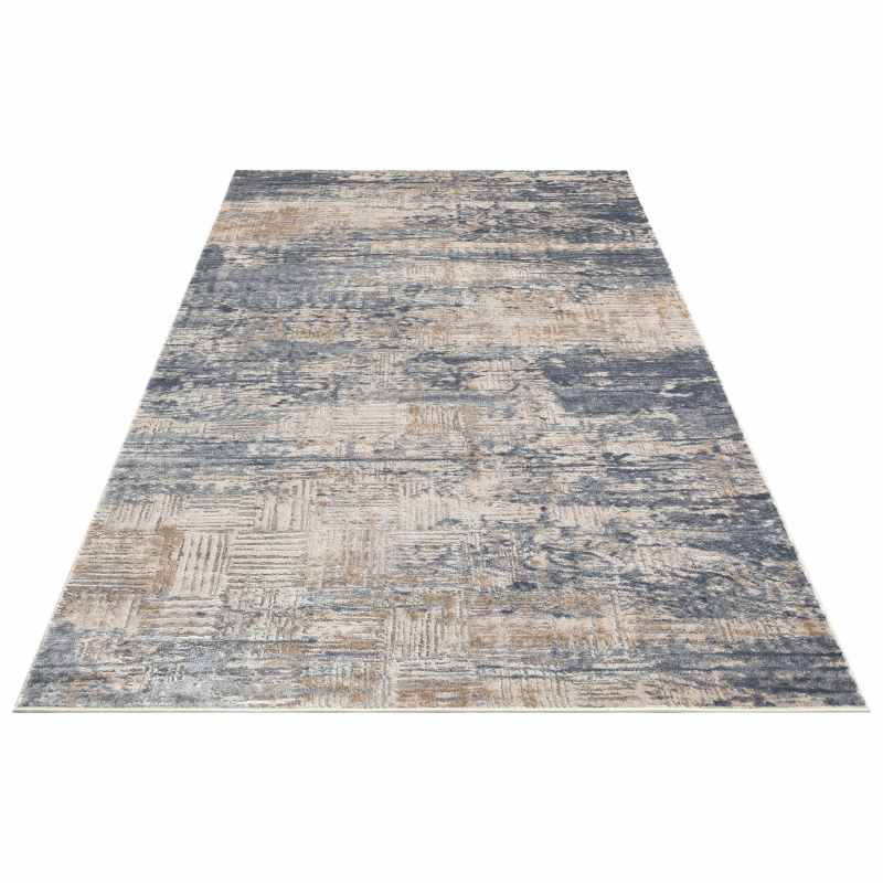 Luzon Abstract Rugs By Concept Loom LUZ805 in Blue Ivory