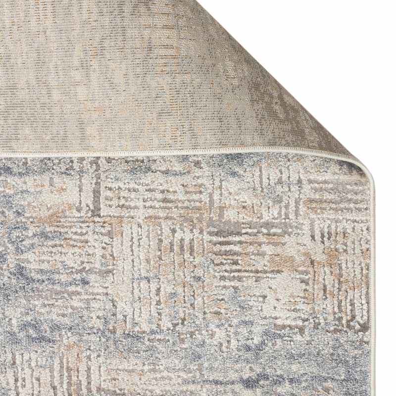 Luzon Abstract Runner Rugs By Concept Loom LUZ805 in Blue Ivory