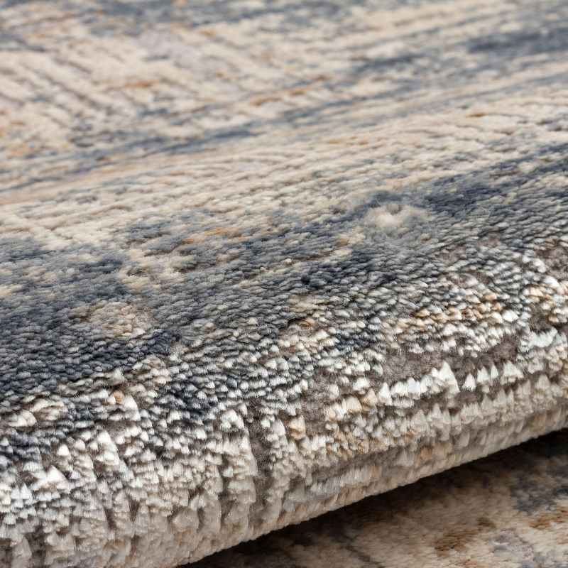 Luzon Abstract Runner Rugs By Concept Loom LUZ805 in Blue Ivory