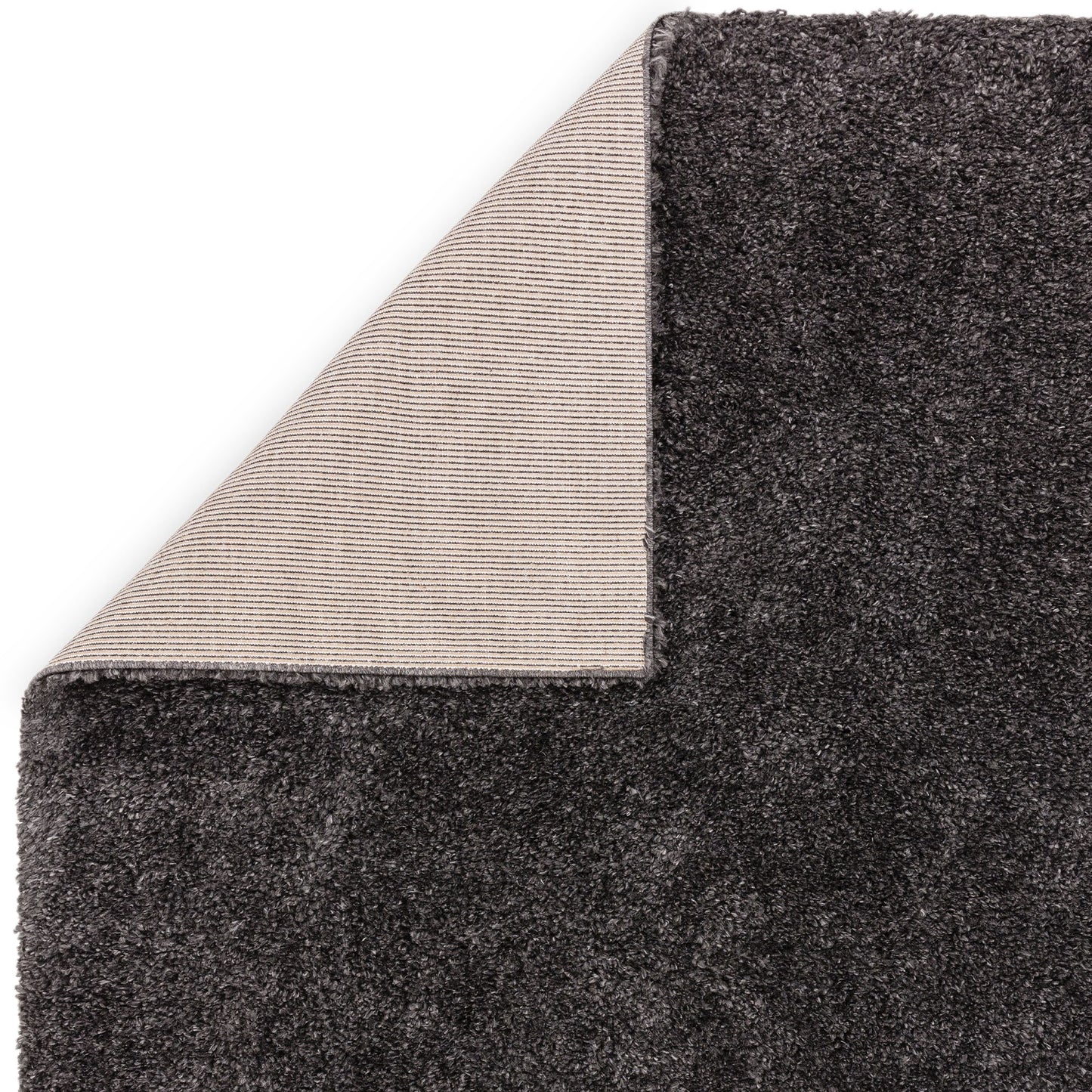 Ritchie Soft Plain Shaggy Rugs in Charcoal Grey