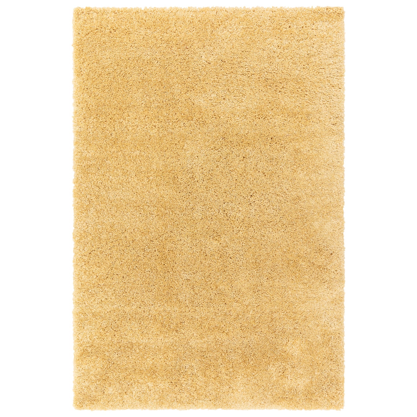 Ritchie Soft Plain Shaggy Rugs in Yellow