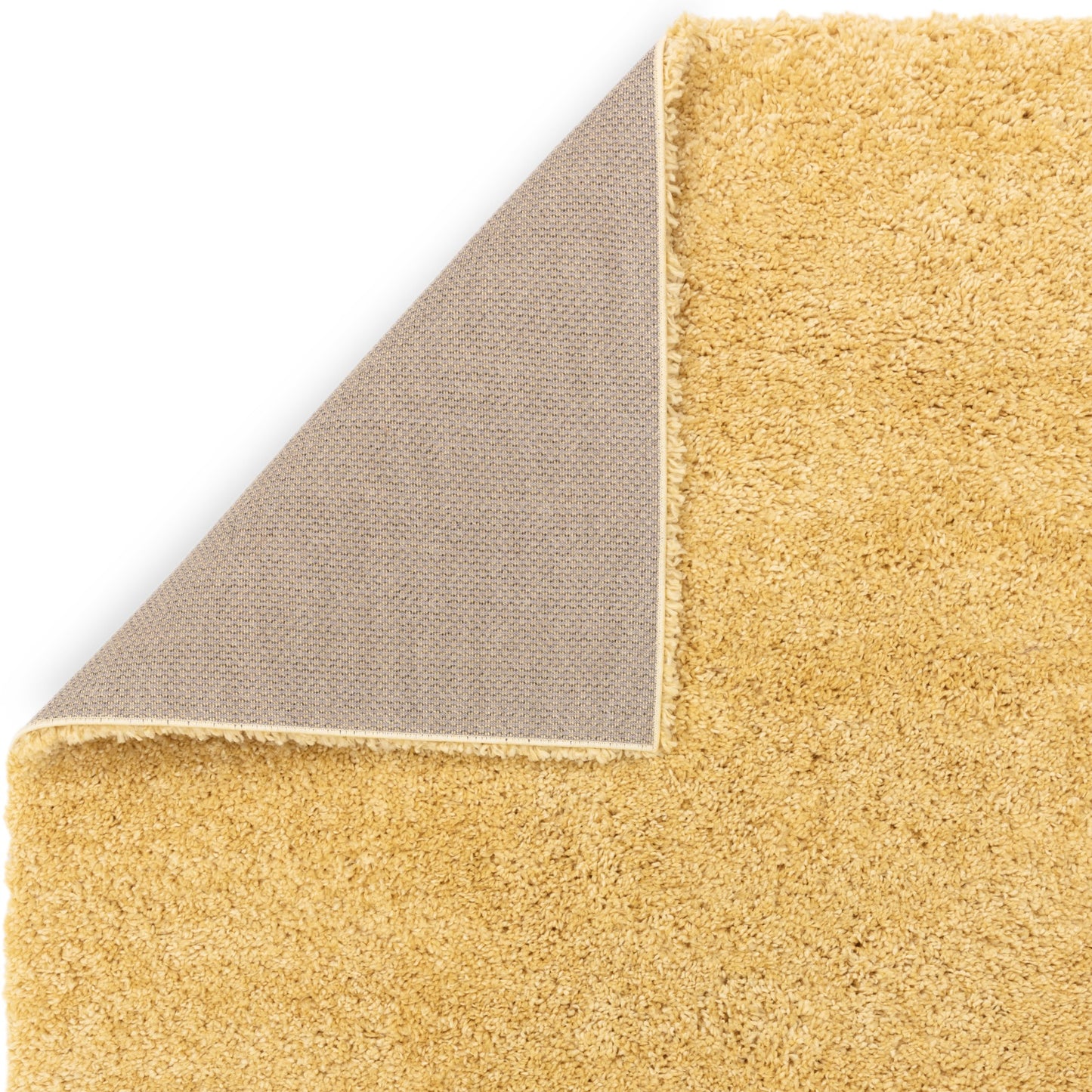 Ritchie Soft Plain Shaggy Rugs in Yellow