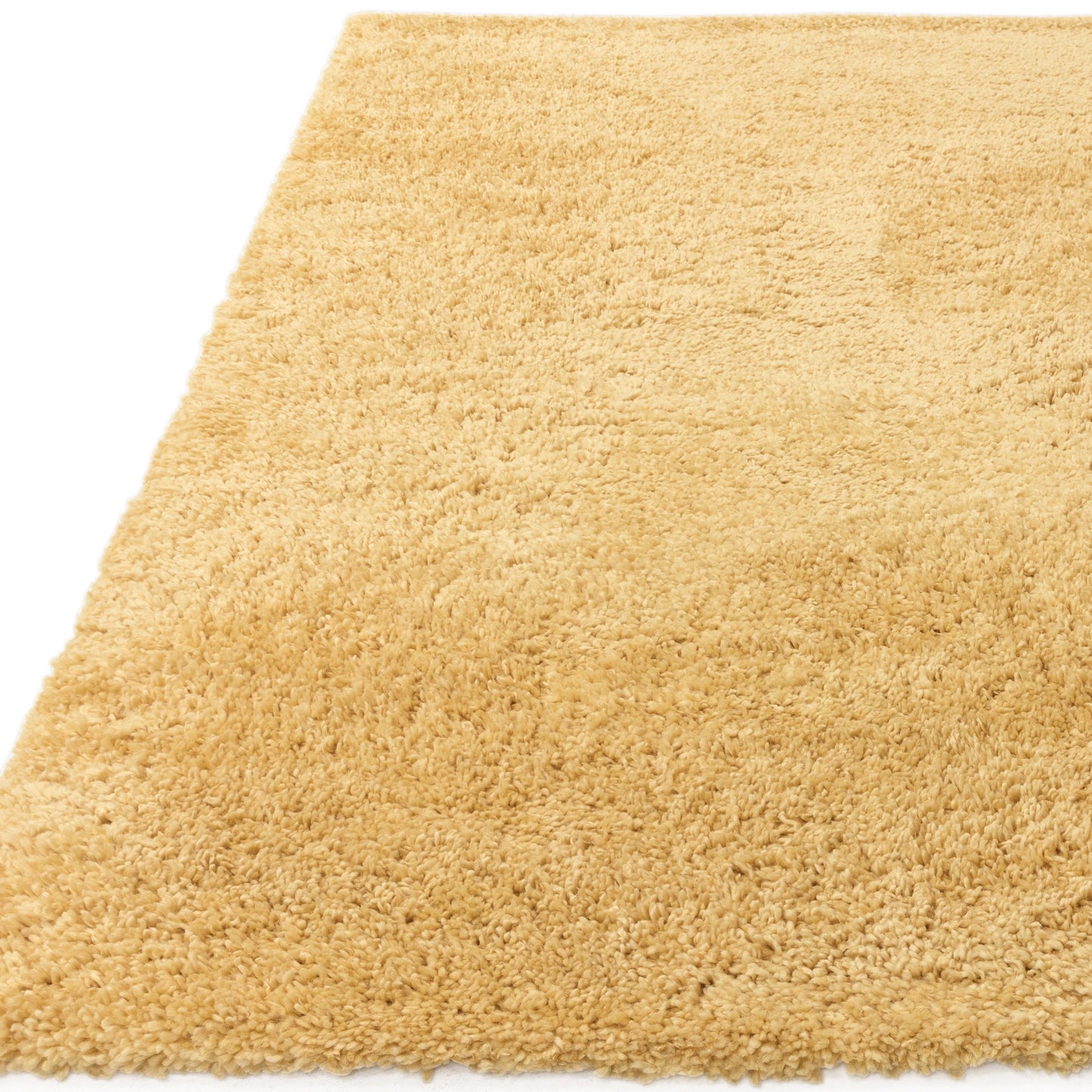 Ritchie Soft Plain Shaggy Rugs in Yellow