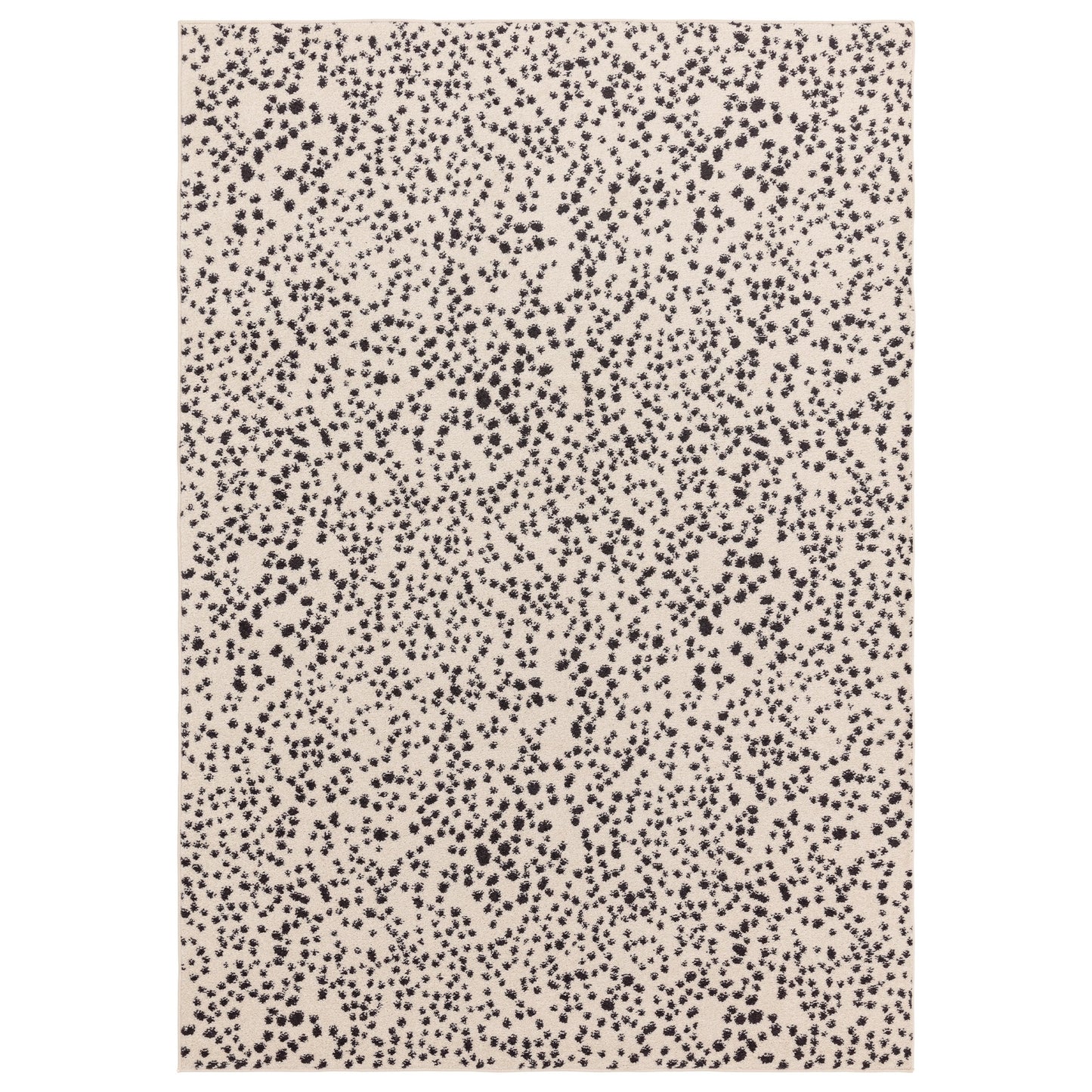 Muse MU11 Abstract Spotty Woven Rugs in Black Cream