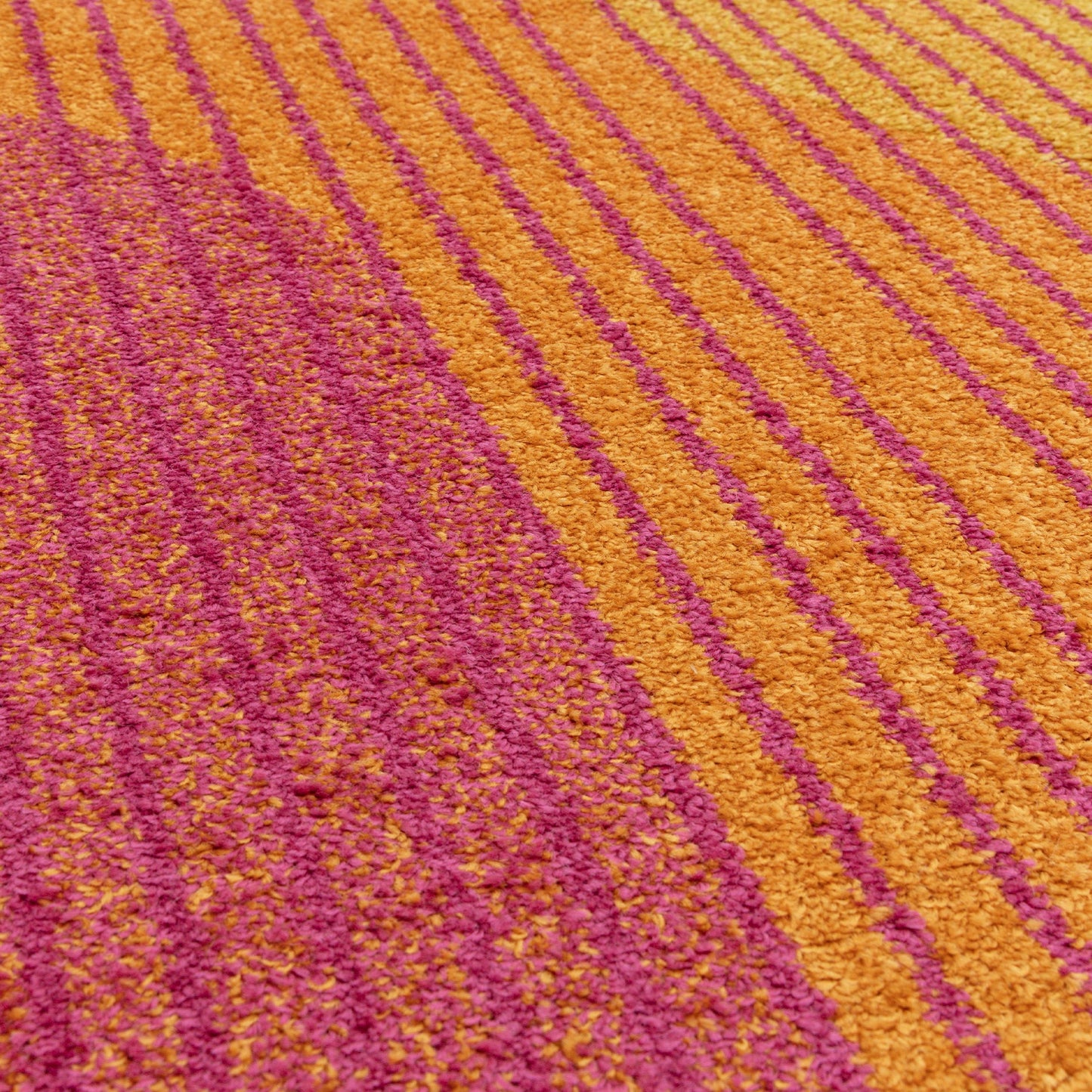 Muse MU13 Geometric Stripe Woven Rugs in Yellow Multi