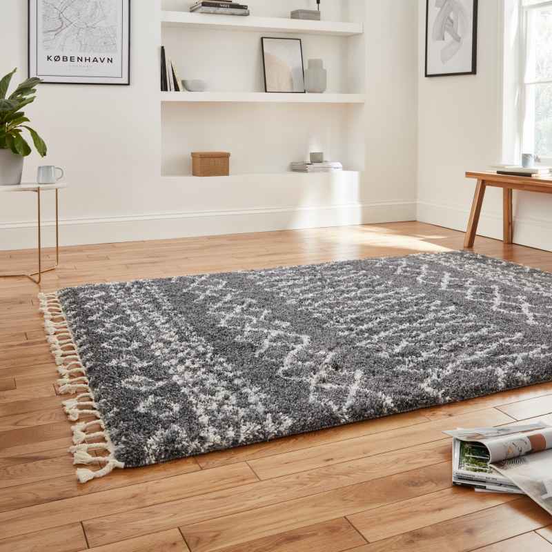 Aspen 1794 Boho Rugs in Grey Ivory