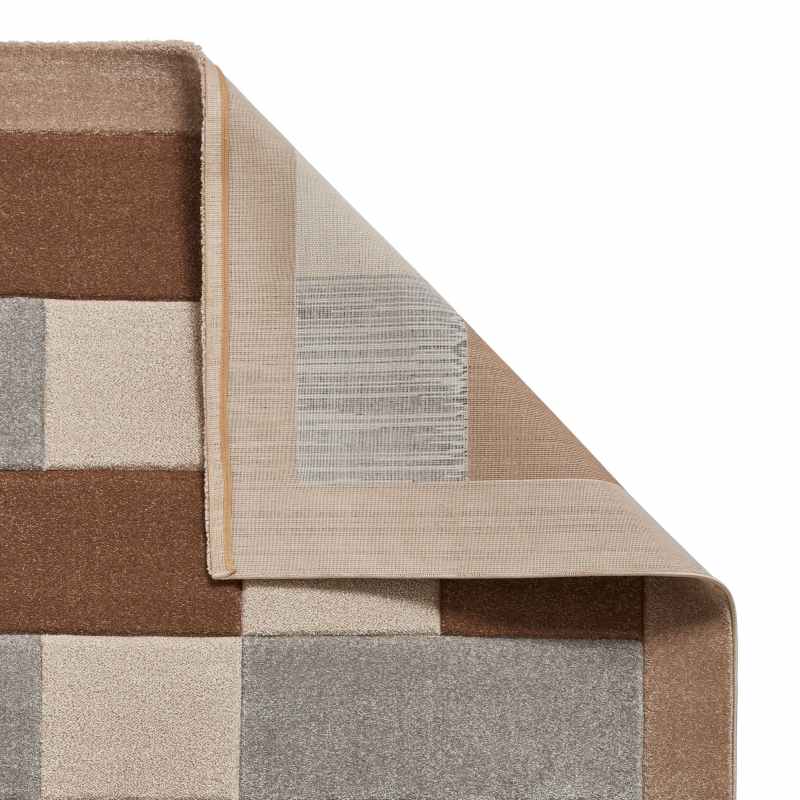 Brooklyn Modern Blocks Rugs BRK04 in Beige Grey
