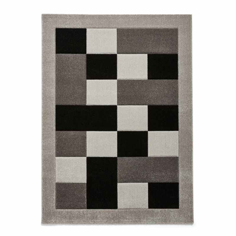Brooklyn Modern Blocks Rugs BRK04 in Grey
