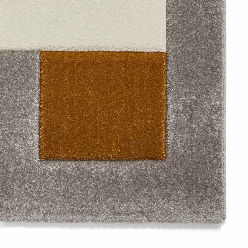 Brooklyn Modern Blocks Rugs BRK04 in Grey Yellow