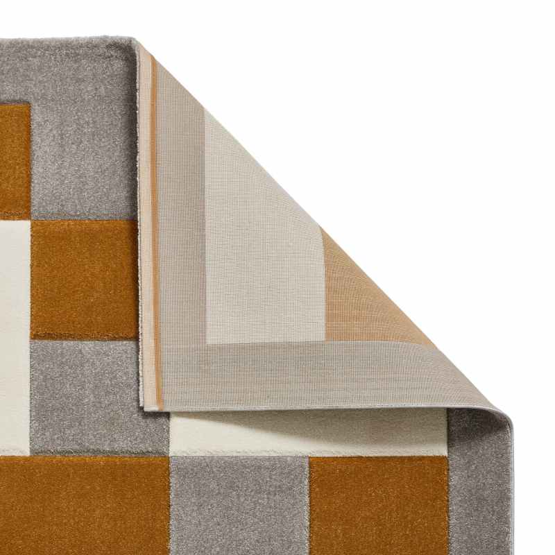 Brooklyn Modern Blocks Rugs BRK04 in Grey Yellow