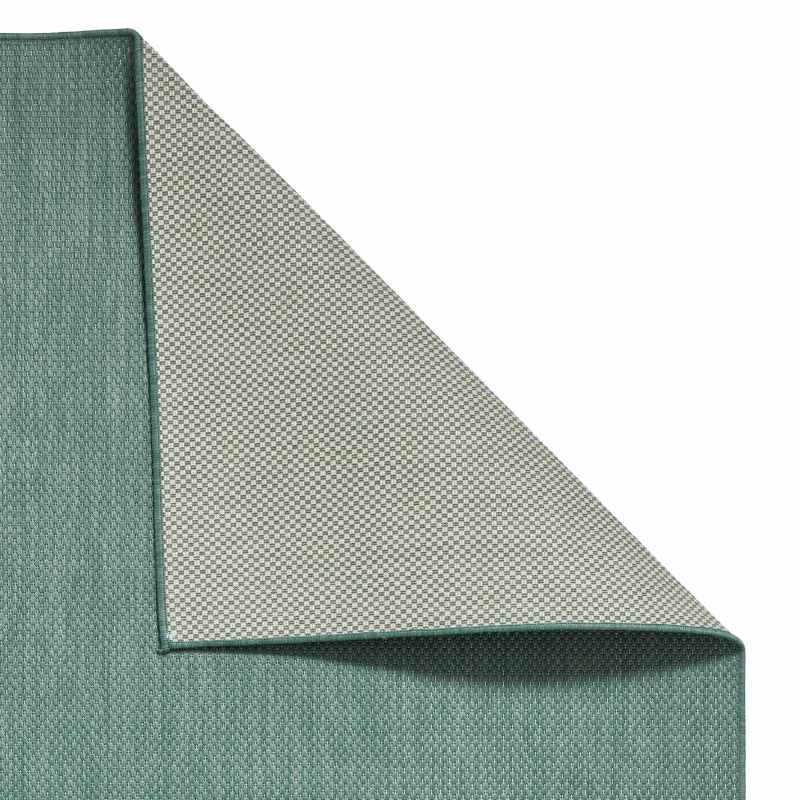 POP Plain Indoor Outdoor Boho Rug in Dark Green
