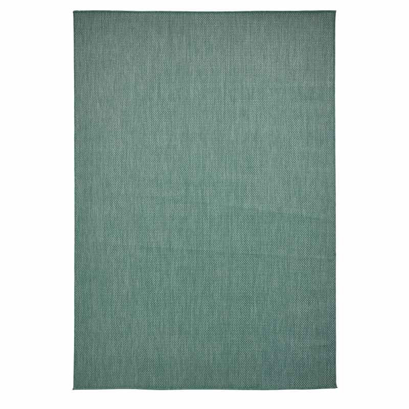 POP Plain Indoor Outdoor Boho Rug in Dark Green