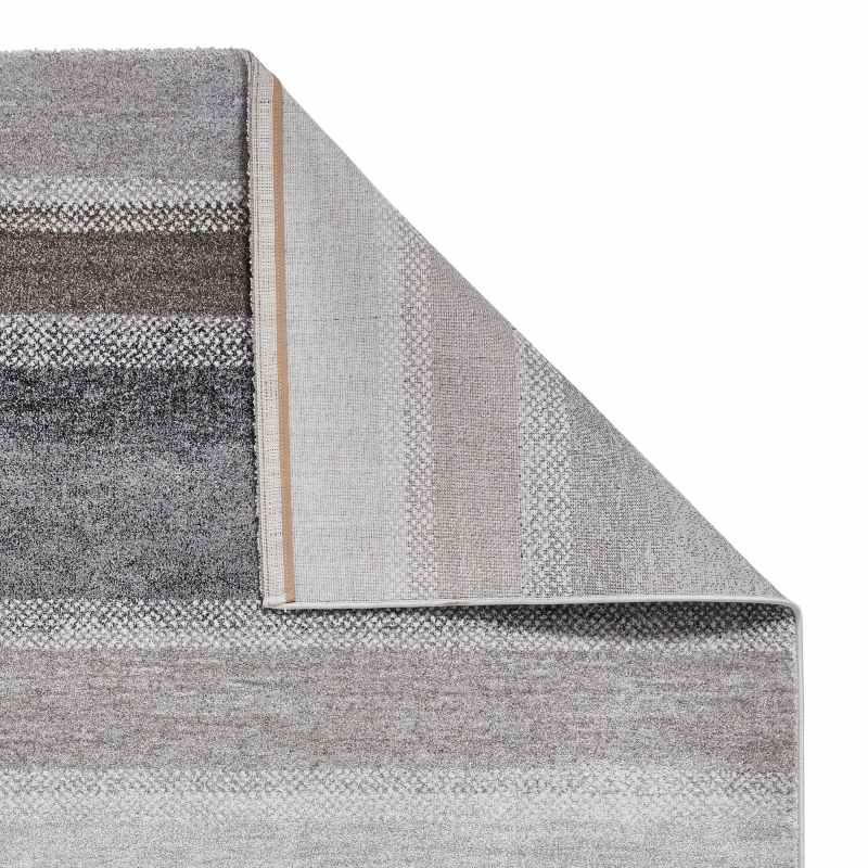 Milano 20687 Modern Stripe Rug in Grey Beige