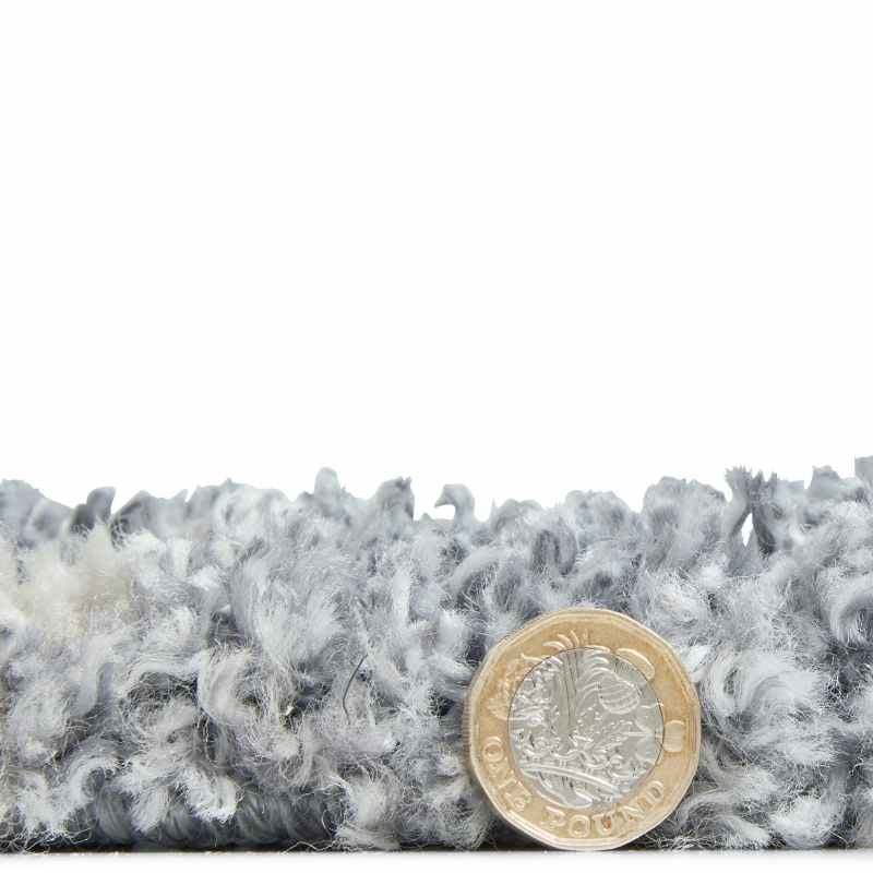 Scandi Berber G257 Shaggy Boho Rugs in Grey Cream