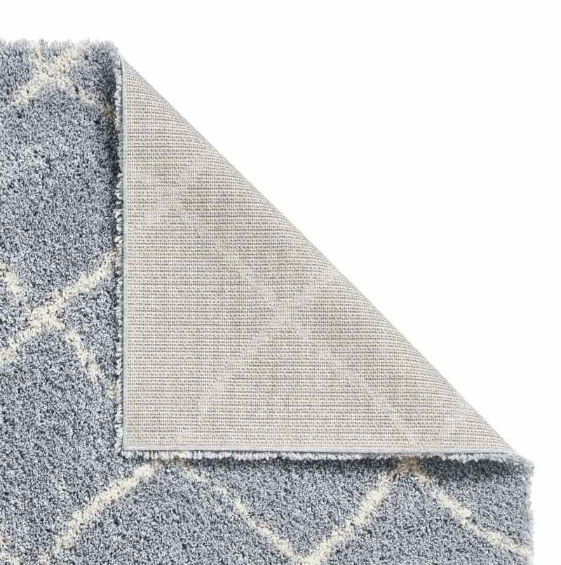 Scandi Berber G257 Shaggy Boho Rugs in Grey Cream