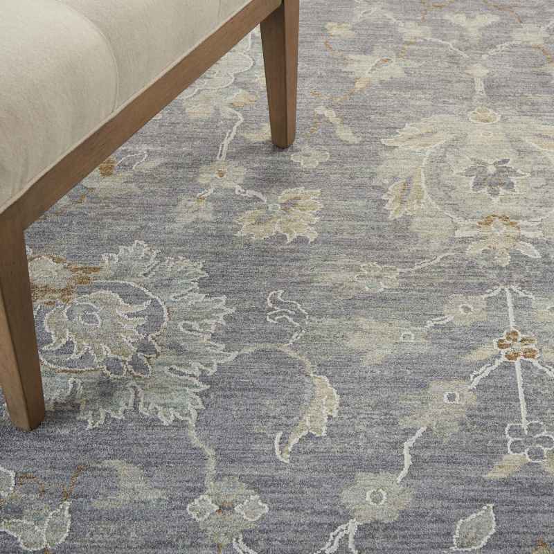 Nourison Infinite Persian Rugs IFT04 in Charcoal Grey