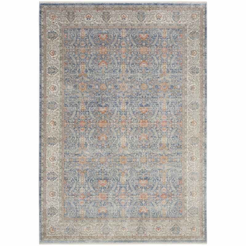 Starry Nights Traditional Medallion Rug STN08 in Light Blue