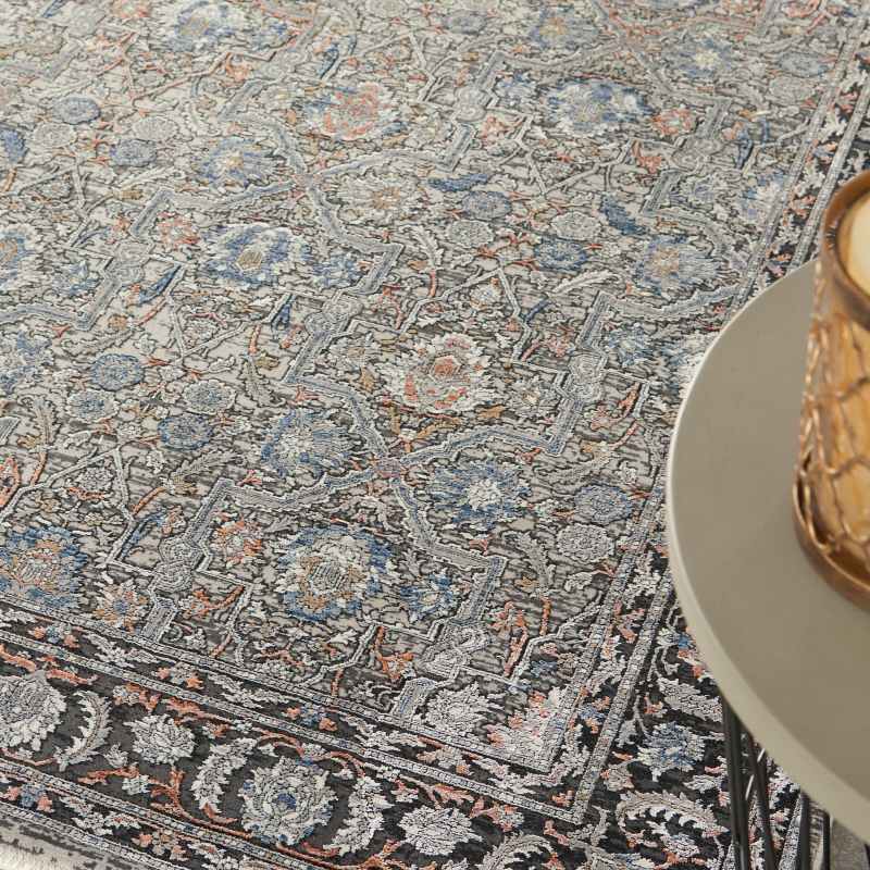 Starry Nights Traditional Medallion Rug STN10 in Grey Navy