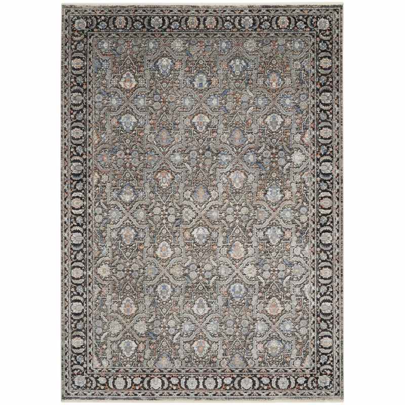Starry Nights Traditional Medallion Rug STN10 in Grey Navy