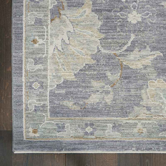 Infinite Persian Runner Rugs IFT04 in Charcoal Grey