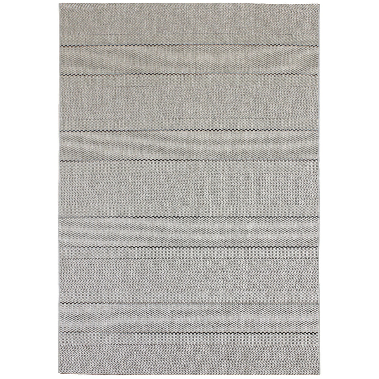 Patio Stripe PAT03 Chevron Indoor Outdoor Rugs in Beige