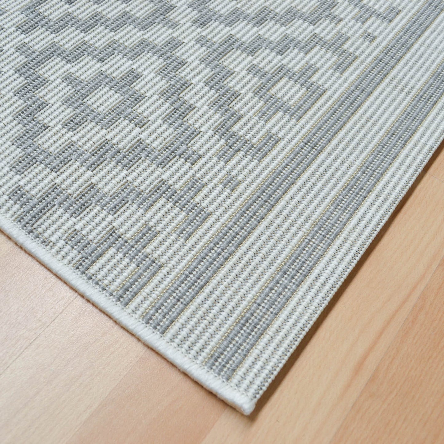 Patio Diamond PAT11 Geometric Indoor Outdoor Rugs in Grey