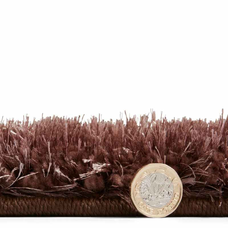 Olympia 2239 Beige Brown Geometric Shaggy Rug