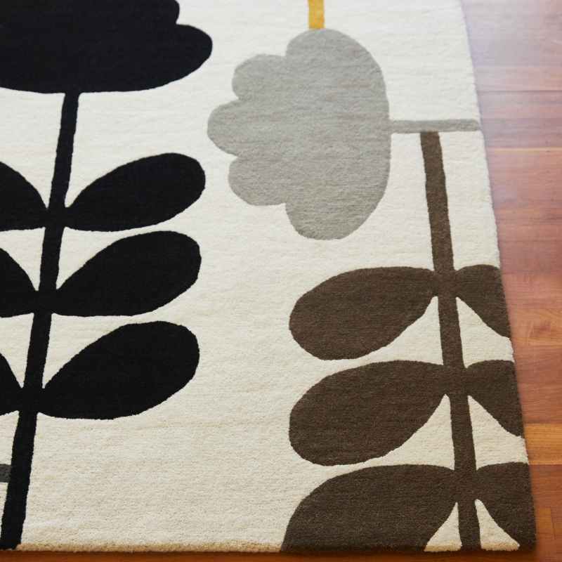 Cut Stem Wool Rugs 061405 in Multi By Designer Orla Kiely