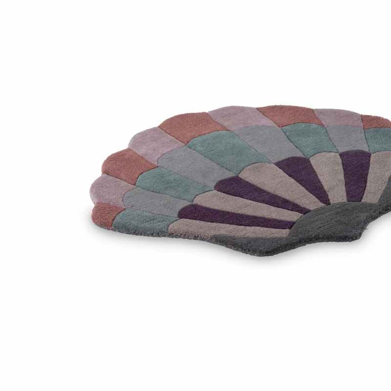 Shell Wool Kids Rugs 141308 in Lilac By Brink and Campman