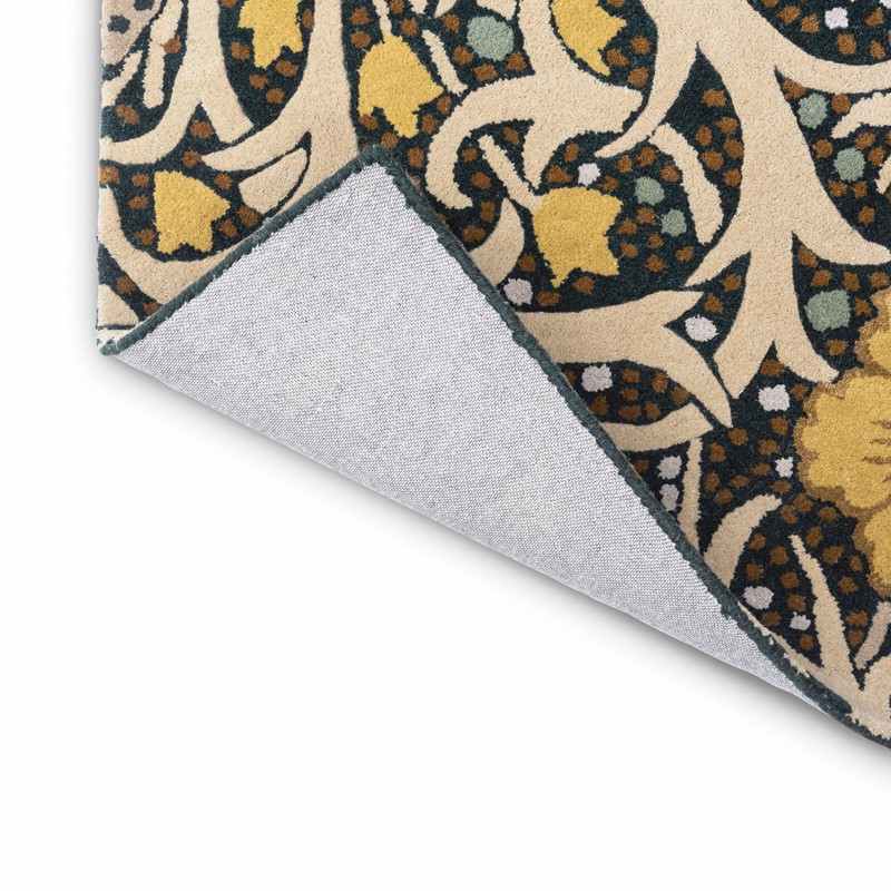 Seaweed Hallway Runner Rugs in 127008 Teal by William Morris