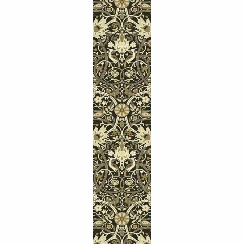 Bullerswood Runner Rugs 127305 in Charcoal Mustard By William Morris