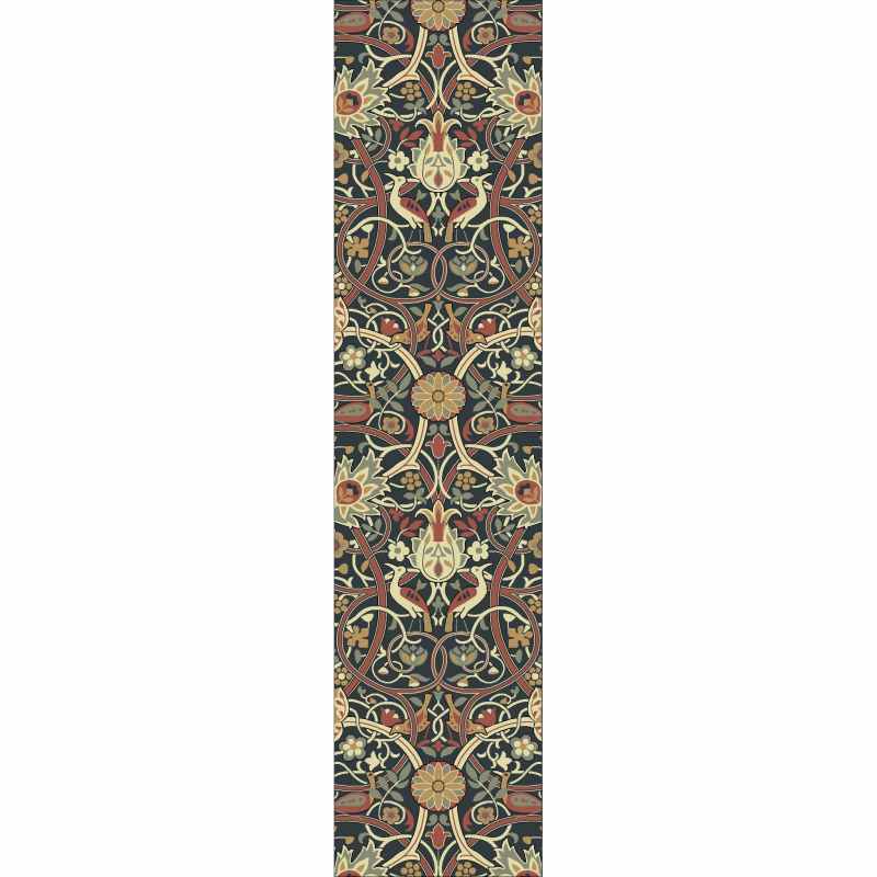 Bullerswood Runner Rugs 127308 in Indigo Red By William Morris