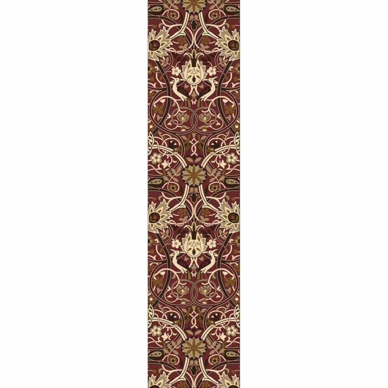 Bullerswood Runner Rugs 127300 in Red Gold By William Morris