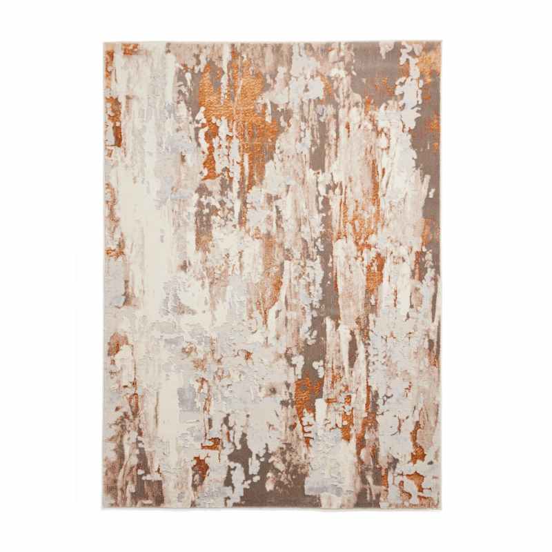 Apollo GR580 Modern Abstract Distressed Rugs in Bronze Grey