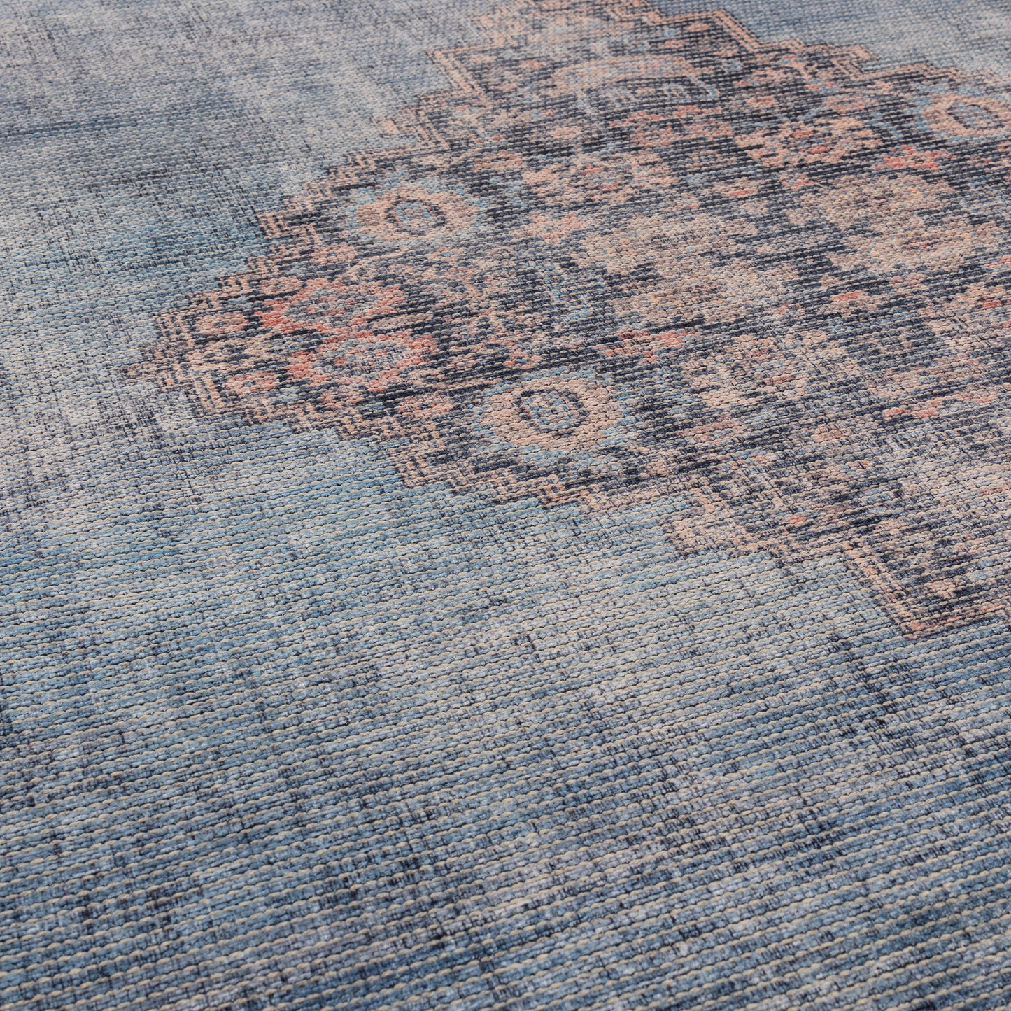 Kaya Dana KY08 Traditional Persian Medallion Rugs in Blue Red