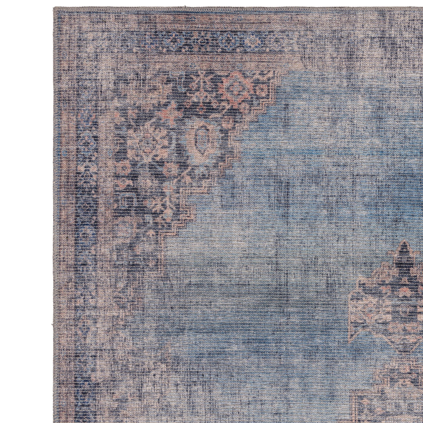 Kaya Dana KY08 Traditional Persian Medallion Rugs in Blue Red