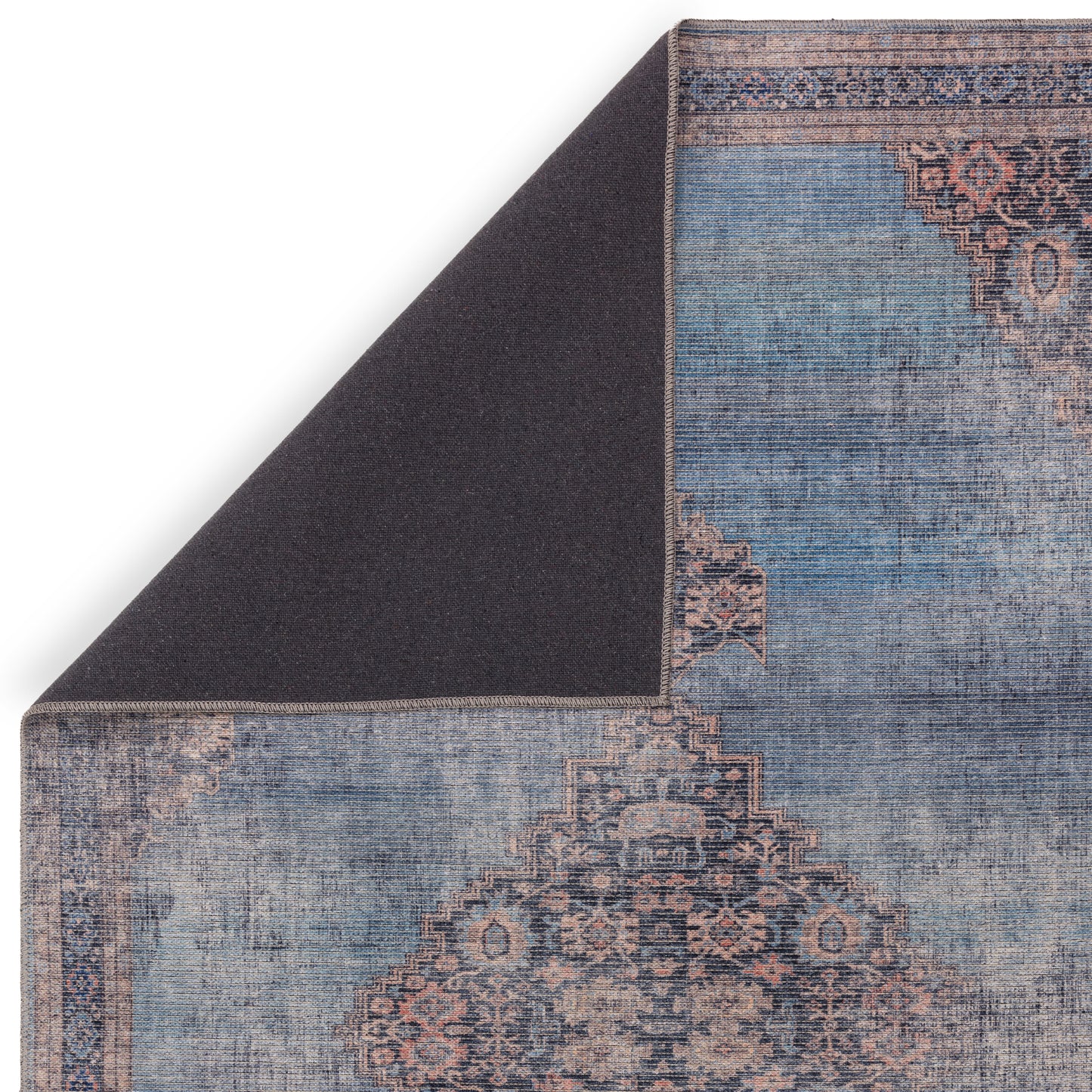 Kaya Dana KY08 Traditional Persian Medallion Rugs in Blue Red