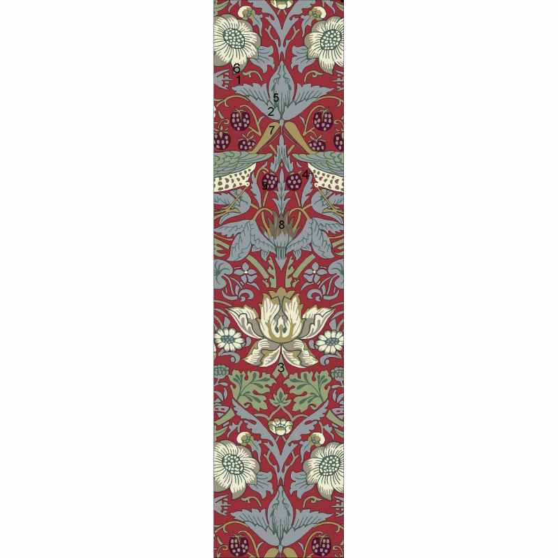 Strawberry Thief 027700 Runner Rugs in Crimson by William Morris