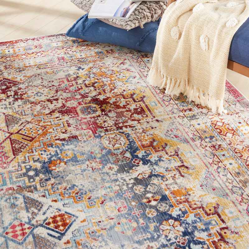 Vintage Kashan VKA09 Traditional Rugs by Nourison in Multicolour
