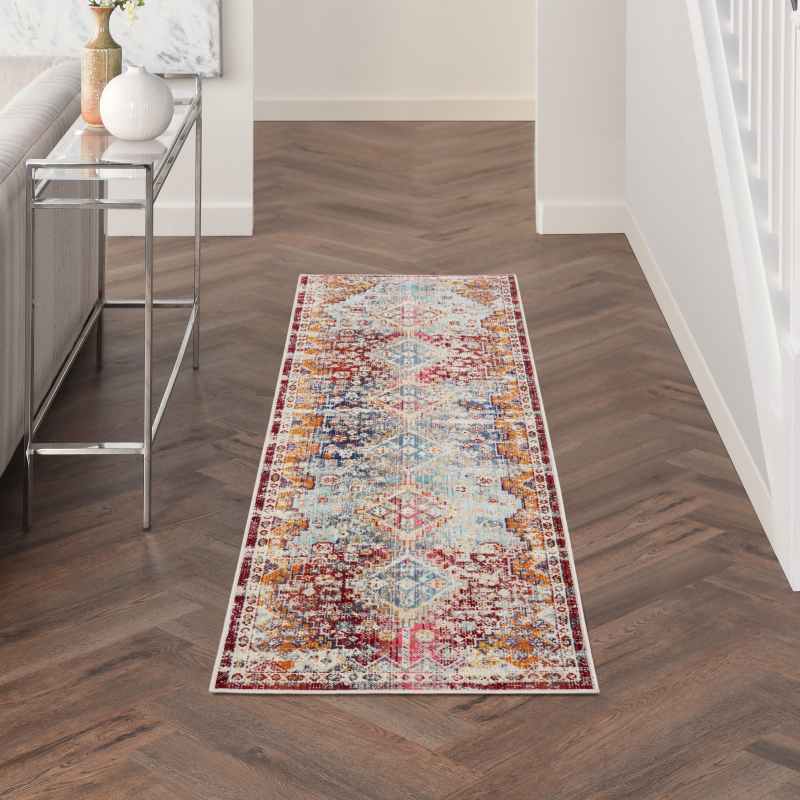 Vintage Kashan VKA09 Traditional Runner Rugs by Nourison in Multicolour