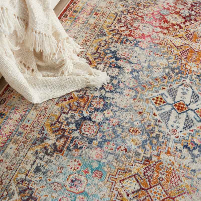 Vintage Kashan VKA09 Traditional Runner Rugs by Nourison in Multicolour