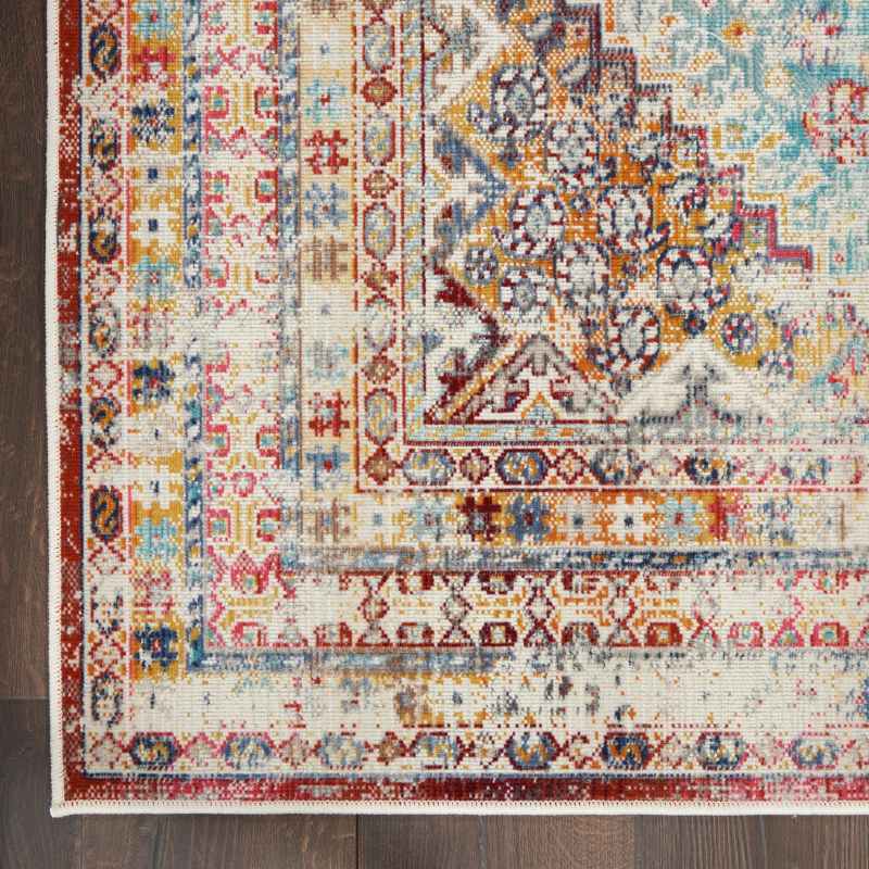 Vintage Kashan VKA09 Traditional Runner Rugs by Nourison in Multicolour