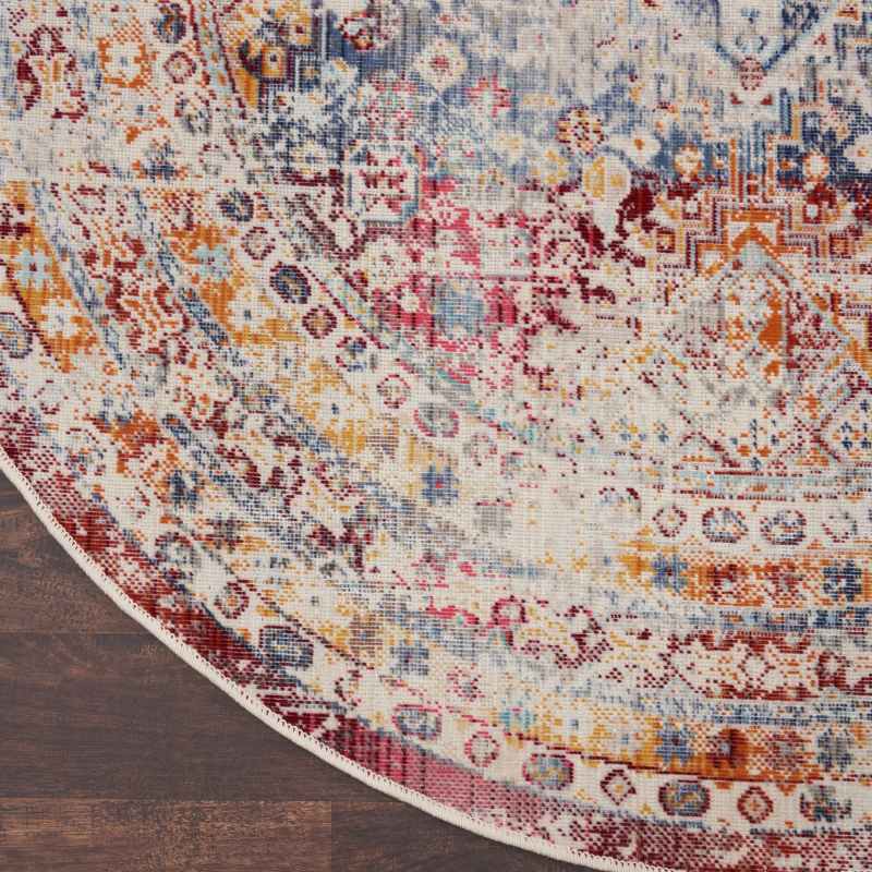 Vintage Kashan VKA09 Traditional Circle Rugs by Nourison in Multicolour